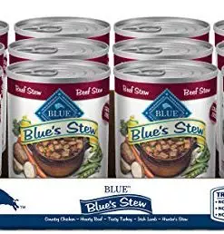 Blue Buffalo Blue’s Stew Natural Adult Wet Dog Food, Beef Stew 12.5-oz can (Pack of 12)