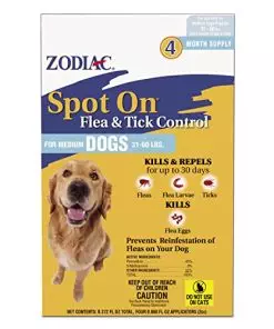 Zodiac Spot On Flea & Tick Control Medium Dogs 31-60 Pounds 4 Pack