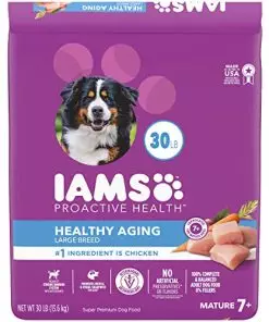 IAMS Healthy Aging Adult Large Breed Dry Dog Food for Mature and Senior Dogs with Real Chicken, 30 lb. Bag