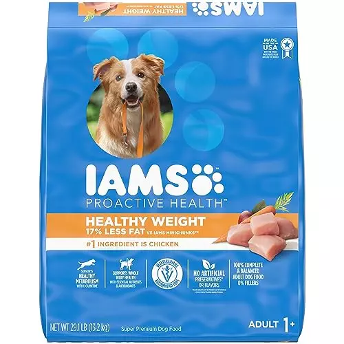 IAMS Adult Healthy Weight Control Dry Dog Food with Real Chicken, 29.1 lb. Bag