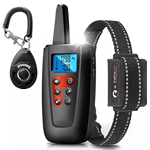 Paipaitek No Shock Dog Training Collar, 3300ft Range Vibrating Dog Collar, IPX7 Waterproof Dog Training Collar with Remote, only Sound and Vibration Collar for Training Dogs