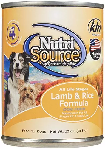 Tuffy’S Pet Food 131302 Tuffy Nutrisource 12-Pack Lamb And Rice Canned Food For Dogs, 13-Ounce