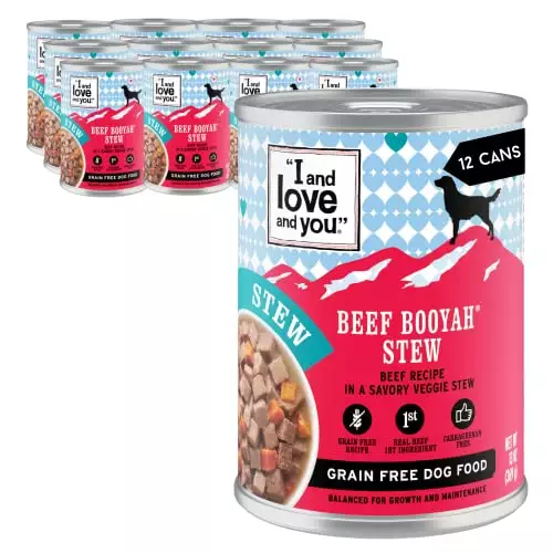 I and love and you Naked Essentials Wet Dog Food – Grain Free and Canned, Beef, 13-Ounce, Pack of 12 Cans