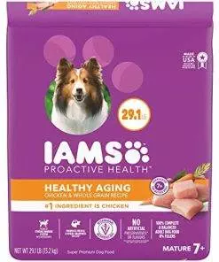 IAMS Healthy Aging Adult Dry Dog Food for Mature and Senior Dogs with Real Chicken, 29.1 lb. Bag