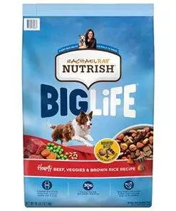 Rachael Ray Nutrish Big Life Dry Dog Food, Hearty Beef, Brown Rice, & Veggies, 40 Pounds