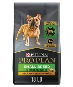 Purina Pro Plan Small Breed Dog Food With Probiotics for Dogs, Shredded Blend Chicken & Rice Formula – 18 lb. Bag