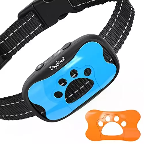 DogRook Dog Bark Collar- Humane Anti Barking Training Collar – Vibration No Shock Dog Collar – Stop Barking Collar for Small Medium Large Dogs – Best No Barking Control Dog Collar