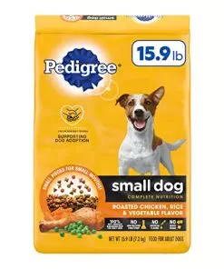 PEDIGREE Small Dog Adult Complete Nutrition Roasted Chicken, Rice & Vegetable Flavor Dry Dog Food 15.9 Pounds