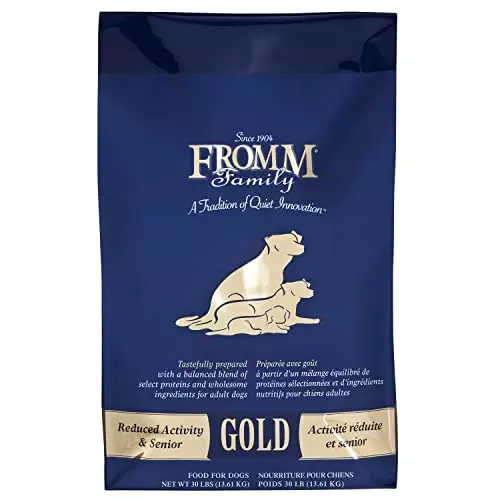 Fromm Reduced Activity Senior Gold Premium Dog Food – Senior Dry Dog Food for Medium & Small Breeds – Chicken Recipe – 30 lb