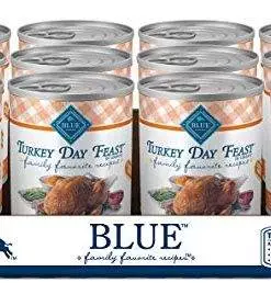 Blue Buffalo Family Favorites Natural Adult Wet Dog Food, Turkey Day Feast 12.5-oz can (Pack of 12)