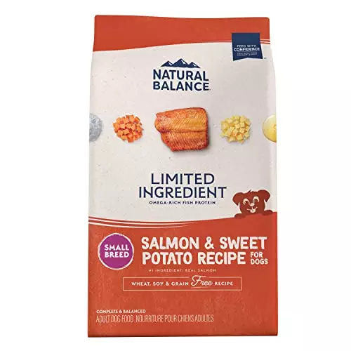 Natural Balance L.I.D. Limited Ingredient Diets Salmon & Sweet Potato Formula Small Breed Bites Dry Dog Food, 4 lbs.