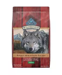 Blue Buffalo Wilderness Rocky Mountain Recipe High Protein Natural Adult Dry Dog Food, Red Meat with Grain 24 lb bag