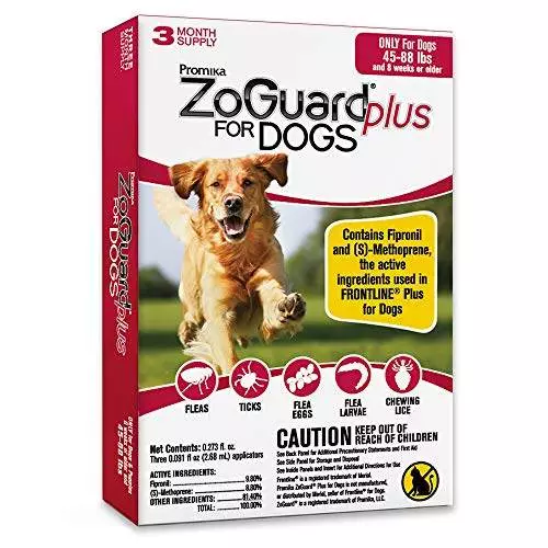 ZoGuard Plus Flea and Tick Prevention for Dogs (Large – 45-88 lb)