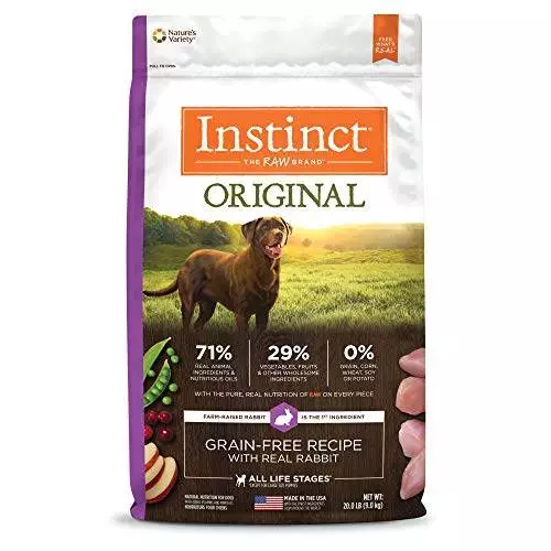 Instinct Original Grain Free Recipe with Real Rabbit Natural Dry Dog Food, 20 lb. Bag