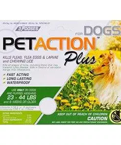 Pet Action Plus Flea & Tick Treatment for Medium Dogs, 23-44 lbs, 3 Month Supply