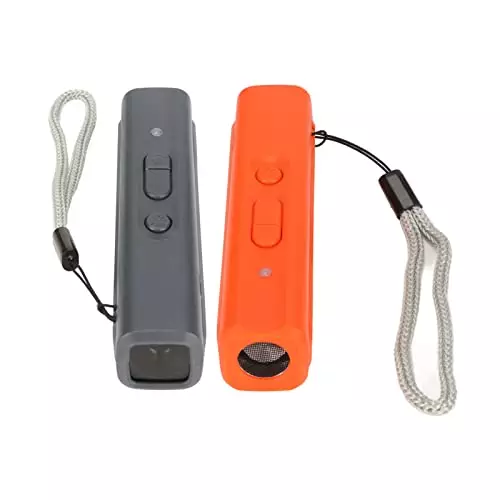 Zerodis Ultraonic Bark Control Device,Rechargeable Handheld Dog Bark Deterrent Devices Dog Bark Deterrent Devices with UV Violet(Orange)