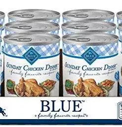 Blue Buffalo Family Favorites Natural Adult Wet Dog Food, Sunday Chicken 12.5-oz can (Pack of 12)