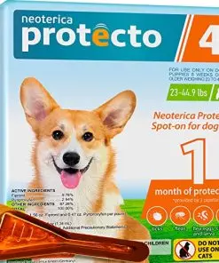 Neoterica Protecto 4 Flea and Tick Prevention for Dogs & Puppies – Flea Medicine & Home Pest Control – Topical Treatment & Mosquito Repellent for Dogs – Small, Medium and Extra Large Drops in Pack