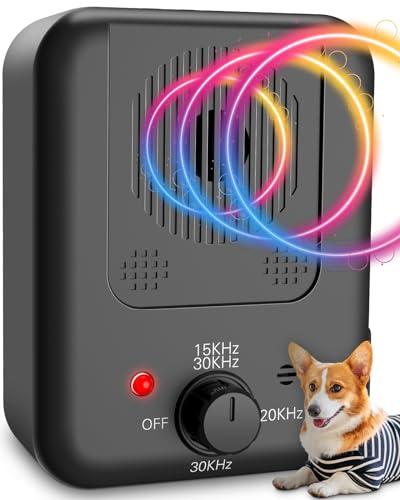 Anti Barking Device, Dog Barking Deterrent Devices Indoor & Outdoor, 50FT Ultrasonic Dog Barking Control Device for Home, Rechargeable Barking Dog Silencer, Bark Box Stop Neighbors Dog from Bark
