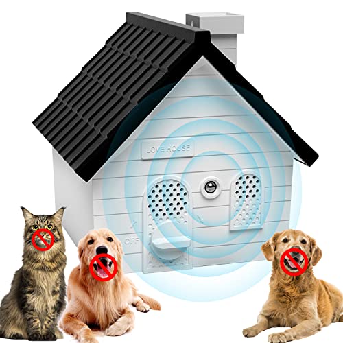 Bark Box,Dog Barking Control Devices,Bark Box for Barking Dogs,No Bark Bird Box for Dogs,Anti Barking Device 50 Ft,3-Frequency Ultrasonic Dog Bark Deterrent,Safe for Pets and People (White)