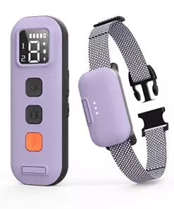 Dog Training Collar with Remote 2000Ft, BUUOC Electric Dog Shock Collar with 3 Safe Training Modes, Beep, Vibration and Shock (Purple)