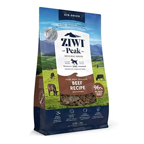 ZIWI Peak Air-Dried Dog Food – All Natural, High Protein, Grain Free and Limited Ingredient with Superfoods, Beef, 8.8 Pound (Pack of 1)
