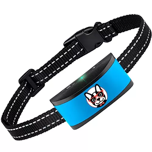 Small Dog Bark Collar Rechargeable – Anti Barking Collar for Small Dogs – Smallest Most Humane Stop Barking Collar – Dog Training No Shock Bark Collar Waterproof – Safe Pet Bark Control Device