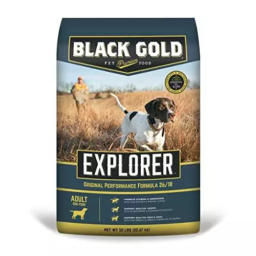 Black Gold Explorer Dry Dog Food for Adult Dogs, Original Performance 26/18 Formula, 50 lb Bag