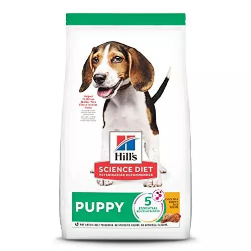 Hill’s Science Diet Puppy Chicken Meal & Brown Rice Recipe Dry Dog Food, 27.5 lb. Bag