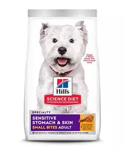 Hill’s Science Diet Adult Sensitive Stomach and Skin, Small Bites Dry Dog Food, Chicken & Barley Recipe, 4 lb. Bag