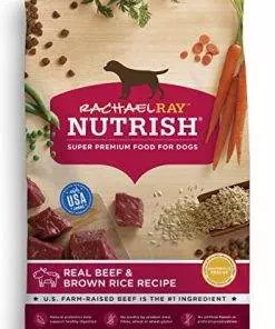 Rachael Ray Nutrish Premium Natural Dry Dog Food, Real Beef & Brown Rice Recipe, 6 Pounds