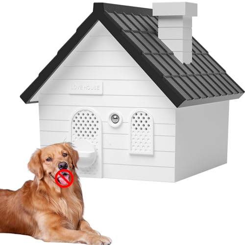 Anti Barking Device, Outdoor Dog Barking Control Devices with Adjustable 3 Modes, 50-Foot Range Automatic Sensing Dog Training & Behavior Aids Bark Box Dog Bark Deterrent Training Tools