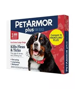 PetArmor Plus Flea and Tick Prevention / Treatment for Dogs, Waterproof Topical, Fast Acting, X-Large Dogs (89-132 lbs), 3 Doses