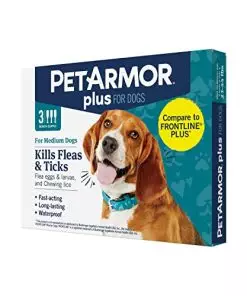 PetArmor Plus Flea and Tick Prevention Treatment for Dogs, Waterproof Topical, Fast Acting, Medium Dogs (23-44 lbs), 3 Doses