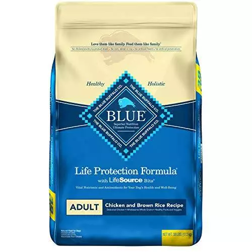 Blue Buffalo Life Protection Formula Natural Adult Dry Dog Food, Chicken & Brown Rice (38 Lbs.), 38 Lb