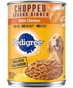 PEDIGREE CHOPPED GROUND DINNER Adult Canned Soft Wet Dog Food with Chicken, 13.2 oz. Cans (Pack of 12)