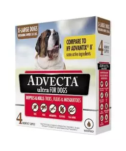 Advecta Ultra Flea And Tick Prevention For Dogs – Dog and Puppy Treatment and Control – Mosquito Repellent – XL, Fast Acting Waterproof Topical Drops, 4 Month Supply