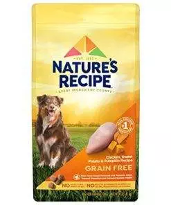 Nature′s Recipe Dry Dog Food, Grain Free Chicken, Sweet Potato & Pumpkin Recipe, 4 lb. Bag