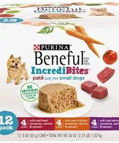 Purina Beneful Small Breed Wet Dog Food Variety Pack, IncrediBites Pate -2 (12) 3 oz. Cans