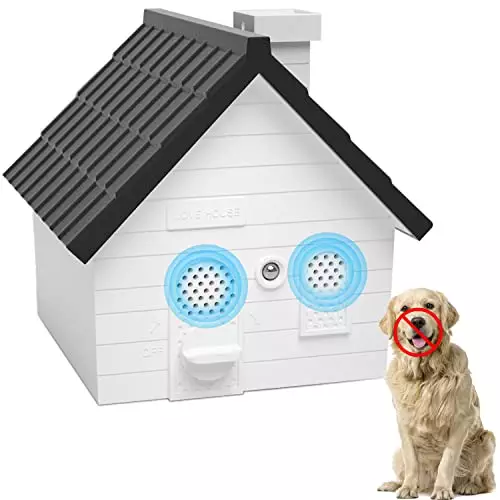 AEEPOTOL Anti Barking Device, Ultrasonic Dog Bark Deterrent Devices up to 50 Ft Range, 4 Modes Dog Barking Silencer Stop Barking Dog Indoor & Outdoor
