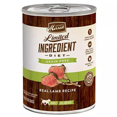 Merrick Limited Ingredient Diet Grain Free Wet Dog Food Real Lamb Recipe – 12.7 Ounce (Pack of 12)