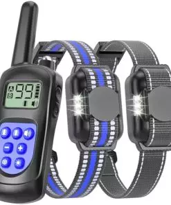 Brapezie Dog Training Collar 2 Dogs No Shock, Vibrating Dog Collars, No Shock Collar with Remote Up to 2000ft Remote Range, only Sound and Vibration Collar for Training Dogs