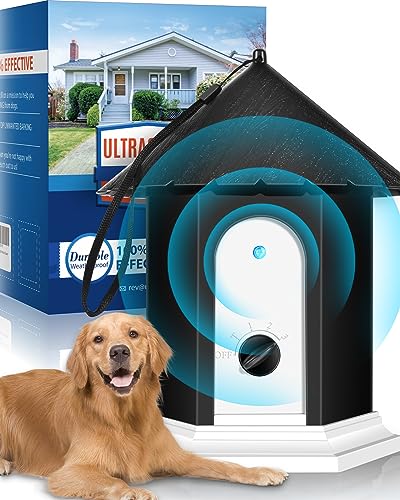 Anti Barking Device, Upgraded 50FT Dog Control Devices with 3 Adjustable Level, Ultrasonic Bark Deterrent Pet Behavior Training Tool for Almost Dogs, Bark Box for Outdoor Neighbors Dog Silencer