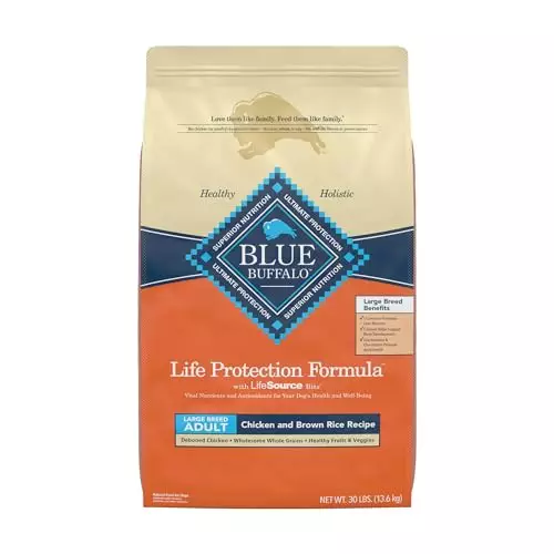 Blue Buffalo Life Protection Formula Natural Adult Large Breed Dry Dog Food, Chicken and Brown Rice 30-lb