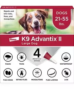 K9 Advantix II Large Dog Vet-Recommended Flea, Tick & Mosquito Treatment & Prevention | Dogs 21 – 55 lbs. | 4-Mo Supply