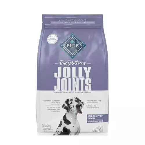 Blue Buffalo True Solutions Jolly Joints Natural Mobility Support Adult Dry Dog Food, Chicken 4-lb