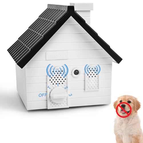 Anti Barking Device，Stop Barking Dog Deterrent Devices,Ultrasonic Dog Bark Control Devices 50FT Range Outdoor Indoor, 4 Adjustable Modes Bark Box Dogs Sonic Dog Silencer, Safe for Human and Dogs