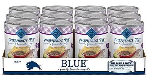 Blue Buffalo Family Favorites Natural Adult Wet Dog Food, Shepherd’s Pie 12.5-oz can (Pack of 12)