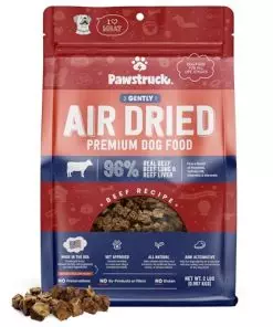 Pawstruck All Natural Air Dried Dog Food w/Real Beef – Grain Free, Made in USA, Non-GMO & Vet Recommended – High Protein Limited Ingredient Wholesome Full-Feed – for All Breeds & Ages – 2lb Bag