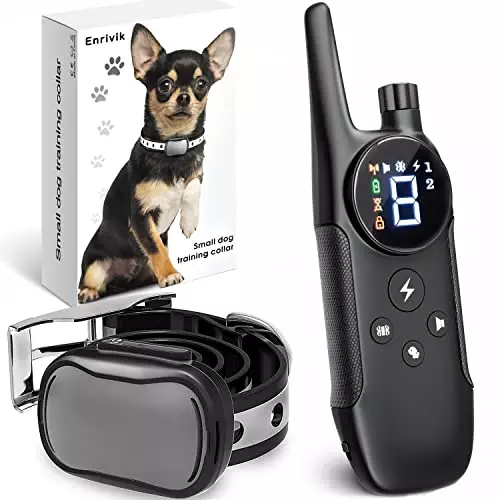 Extra Small Size Dog and Puppy Training Collar with Remote for Small Dogs 5-15lbs and Puppies with Shock – Waterproof & 1000 Ft Range